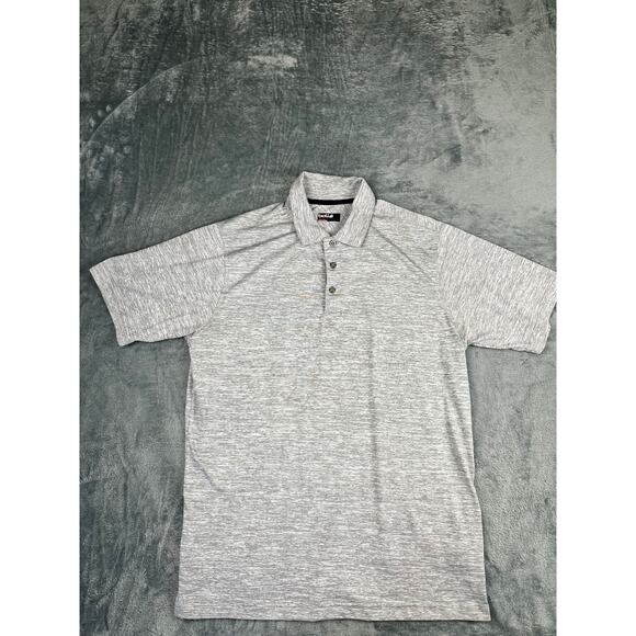 Bollé Men’s Medium Gray Heather Performance Polo Shirt Excellent - Picture 1 of 8